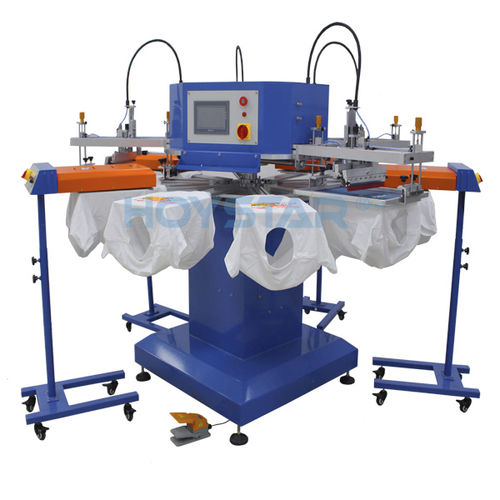 自動スクリ—ン印刷機 - GW-400TRS-XL - Dongguan Hoystar Printing Machinery Co.,Ltd - 半自動 / 4色 / Tシャツ用