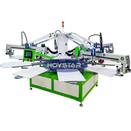 自動スクリ—ン印刷機 - GW-4C-10S - Dongguan Hoystar Printing Machinery Co.,Ltd - 4色 / Tシャツ用