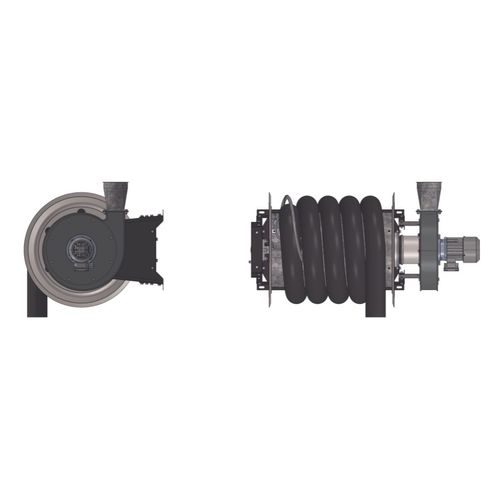自動車用排気ガス抽出システム - ST-Arr Ø 100 FAN - Stucchi 1950 S.r.l. - 修理工場用 / 壁取り付け式 / チューブ巻き取り機付