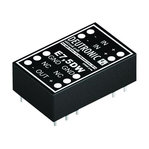入力電圧範囲　2:1DC/DC 変換器 - E7,5DW series - DEUTRONIC - 絶縁 / DIP-24
