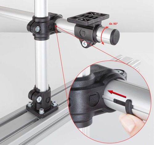 円形管継手 - RK Light Clamps - RK Rose+Krieger GmbH - T / 十字形 / ひじ形