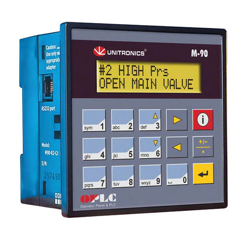 パネルマウントPLC - LCD , RS232, RS485 | M90/M91™ series - Unitronics - 入力8 / RS485 / フィールドバス用