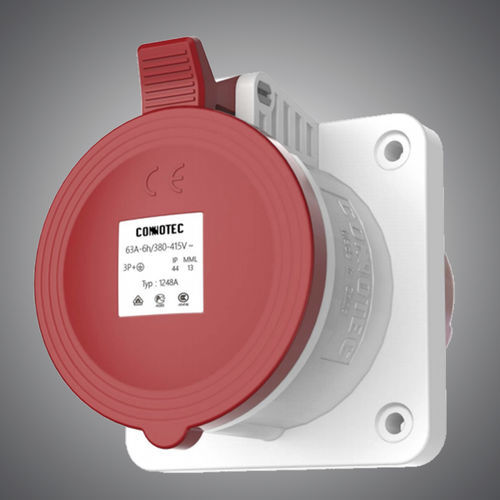 産業用プラグとソケット - JIANGSU JIANLONG ELECTRICAL CO.,LTD - 固定型 / 防水・防塵性能 / 飛沫保護