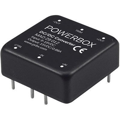 入力電圧範囲　2:1DC/DC 変換器 - MAD29 series - Powerbox - SMD / 産業用 / 単一出力