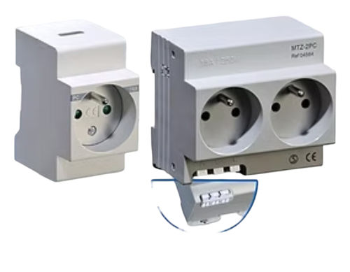 組み込み式コンセント - MTZ-2PC - DIGITAL ELECTRIC - DINレール / 5極 / 産業用