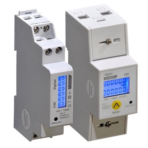 単相電力量計 - DD series - DIGITAL ELECTRIC - DINレール / 液晶ディスプレイ