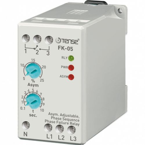 相不均衡制御継電器 - FK-05 - Tense Electronic - DINレール / 調節可能