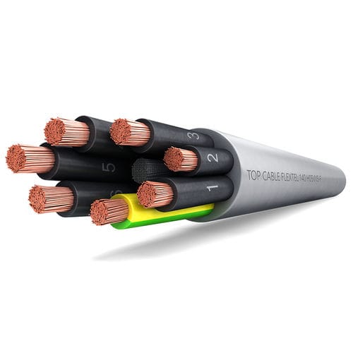 電力電力ケーブル - FLEXTEL 140 H05VV5-F CNOMO - Top Cable - 耐油性 / 耐炎性 / 多重より線