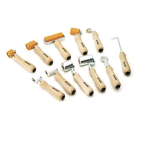 木製ハンドル付加圧ローラー - 297512 - SIEVERT AB - スチール製