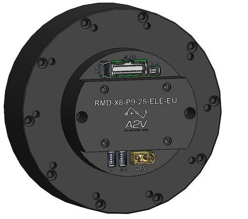 ブラシレスサーボギアモーター - RMD-X8-P9-25-ELE-EU - A2V Mécatronique - BLDC / ブラシレスDC / 同軸