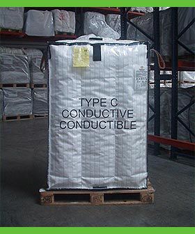 危険廃棄物用産業用バッグ（大） - BB C - Baobag - 4点引き上げ式 / 静電気防止