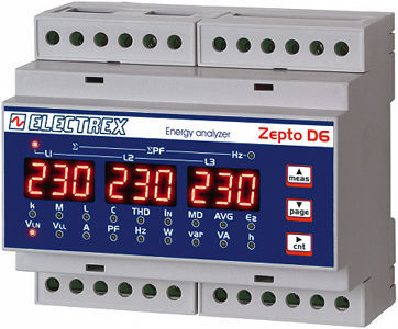 電気回路網用分析器 - PFA8611-12 ZEPTO D6 - ELECTREX - 三相電気回路用 / 単相電気回路用 / 電力品質