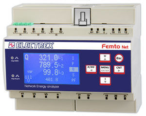 監視用分析器 - PFN66-EQ5D9-121 FEMTO ECT NET D6 PQ WEB LOG 16 - ELECTREX - 電気回路網用 / 工業用 / 電力品質