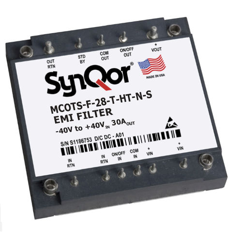 低域フィルタ回路 - Mil-COTS 28 V  - SYNQOR - パッシブ / DC / 差動モード