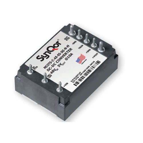 制御DC/DC 変換器 - Mil-COTS 48 V - SYNQOR - プリント基板 / 単一出力 / スイッチング
