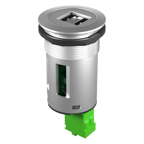 電源コネクター - KOMBITAST®-R-JUWEL KRJM_2USB_A_5V - Georg Schlegel GmbH & Co. KG - USB / 円形 / コンセント