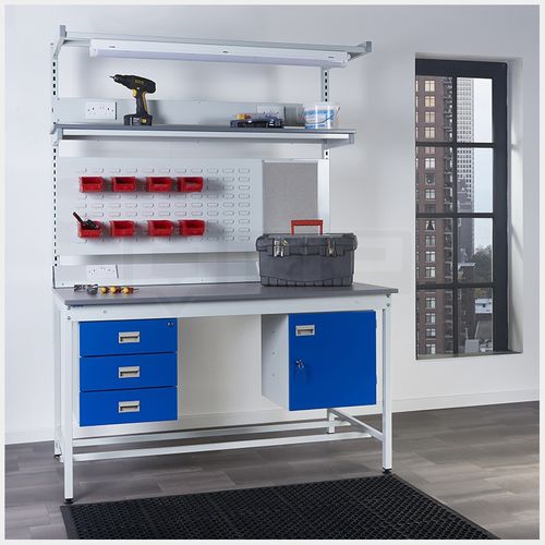 スチール製作業台 - BQ841xxxPLXX - Quality Metal Products - 引き出しタイプ