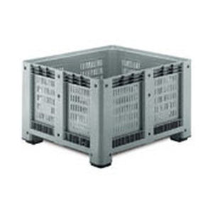 プラスチック製パレットボックス - 1091 P - capp plast srl - 貯蔵用 / ふた付き / 小窓付き