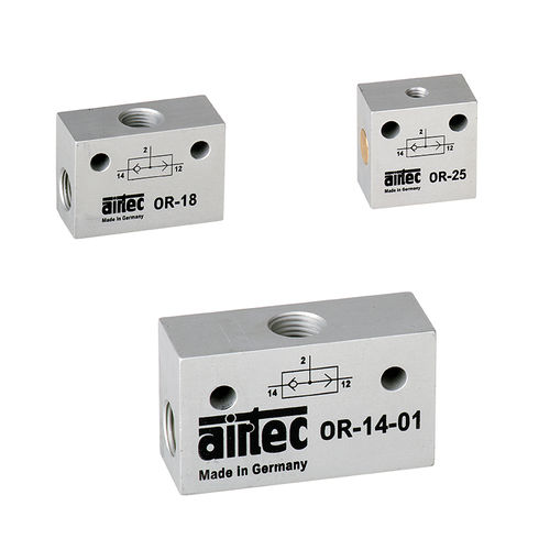 シャトル逆止弁 - OR series - AIRTEC Pneumatic - ステンレススチール製 / 真ちゅう製 / アルミニウム製