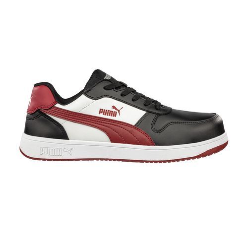 工事現場用安全靴 - FRONTCOURT BLK/WHT/RED - PUMA SAFETY SHOES - 滑り防止 / 貫通防止 / 耐熱性