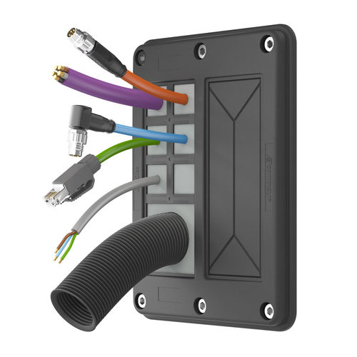 IP66ケーブルエントリー プレート - KDS-FP series - CONTA-CLIP Verbindungstechnik GmbH - モジュール式 / 電気キャビネット用 / 事前組み立てケーブル用