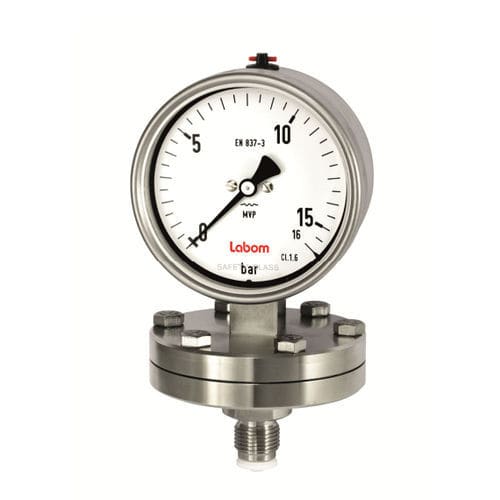 アナログ圧力計 - BA2 series  - LABOM Mess- und Regeltechnik GmbH - ねじ式 / フランジ取り付け / ステンレススチール製