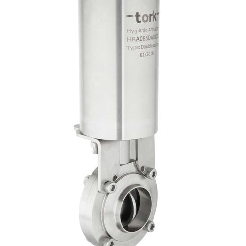 バタフライバルブ - Hygienic Pneumatic Actuator - SMS-TORK - 空気操作 / 液状食品・飲料用 / 衛生用