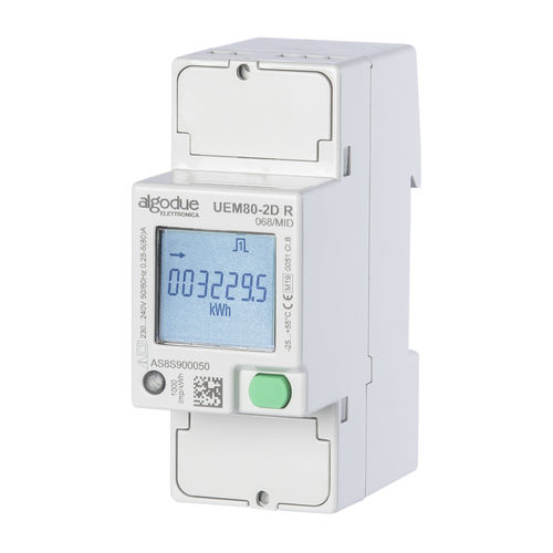 単相電力量計 - UEM80-2D - Algodue Elettronica - DINレール / 液晶ディスプレイ / 50 Hz