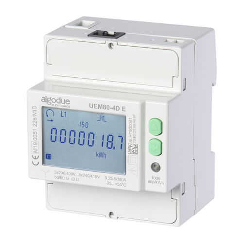 三相電力量計 - UEM80 series  - Algodue Elettronica - DINレール / RS-485 / 液晶ディスプレイ