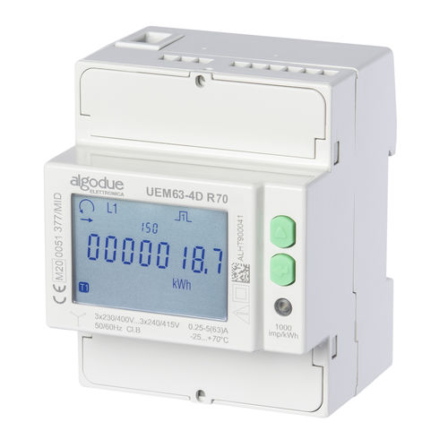 三相電力量計 - UEM63-4D R70 - Algodue Elettronica - DINレール / 50 Hz / RS-485