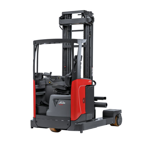 電動式リーチ型フォークリフト - R2 F series - Linde Material Handling - 側面 / 狭通路用 / 倉庫用