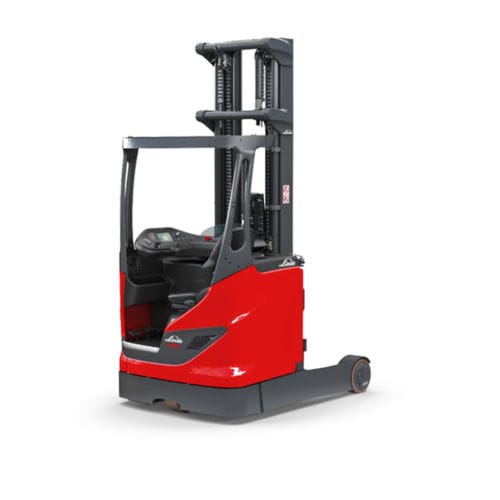 電動式リーチ型フォークリフト - R1 B series - Linde Material Handling - 側面 / 狭通路用 / パレット