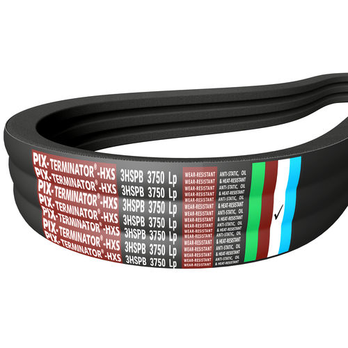 重荷重用ベルト - PIX-Terminator®-HXS - PIX Transmissions Limited - 筋付き / V型 / ゴム製