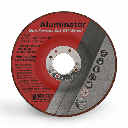 アルミニウム用切断ディスク - Aluminator - Rex-Cut Abrasives - 酸化アルミニウム / ガラスファイバー強化