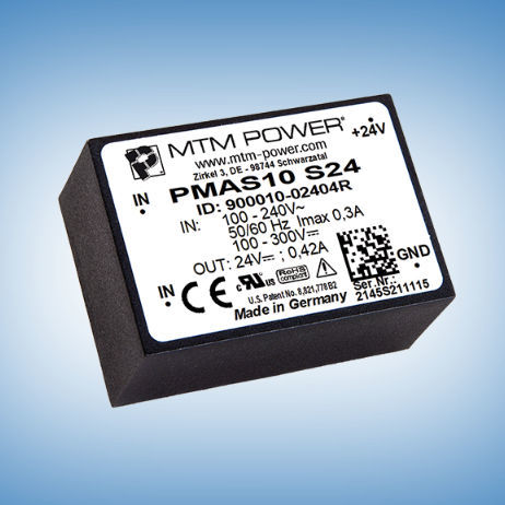 プリント基板用電源 - PMAS10 S05 - MTM Power Messtechnik Mellenbach GmbH - AC/DC / 単一出力 / CE