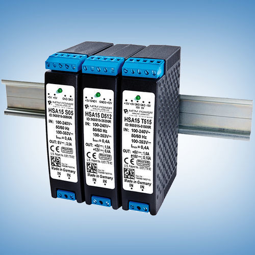 DINレール電源 - HSA15 D12 - MTM Power Messtechnik Mellenbach GmbH - AC/DC / デュアル出力 / CE