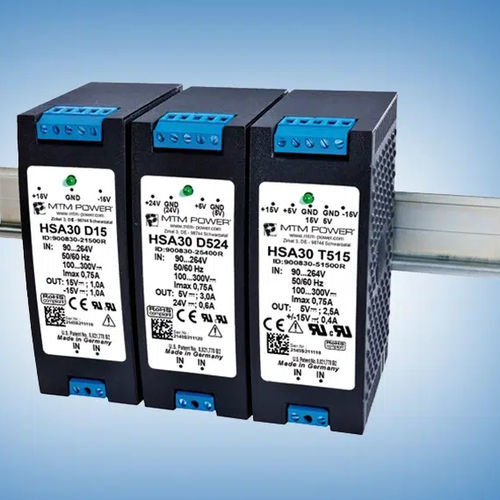 DINレール電源 - HSA30 T512 - MTM Power Messtechnik Mellenbach GmbH - AC/DC / トリプル出力 / CE