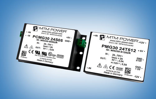 絶縁DC/DC 変換器 - PMG30 24S05 - MTM Power Messtechnik Mellenbach GmbH - プリント基板 / シャシー取り付け式 / 産業用
