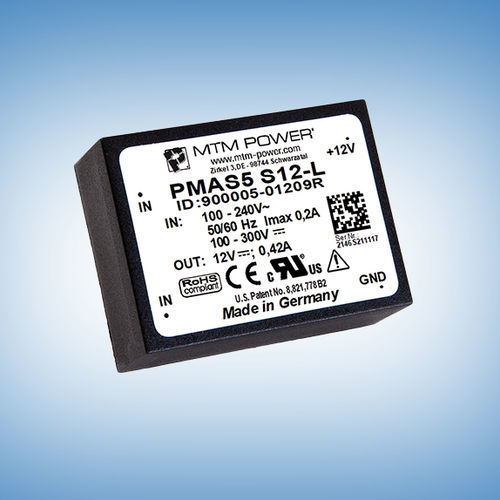 プリント基板用電源 - PMAS5 S12-L - MTM Power Messtechnik Mellenbach GmbH - AC/DC / 単一出力 / CE