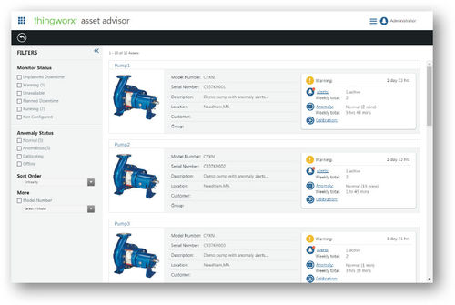 製品ライフサイクル管理ソフトウェア - ThingWorx Asset Advisor - PTC - 産業用