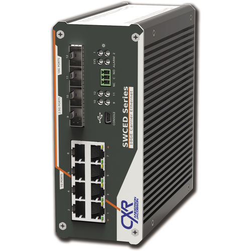 マネージドスイッチ - SWCED-2112 - CXR Networks - 12 ポート / 10/100BaseT(X) / 光ファイバー4ポート