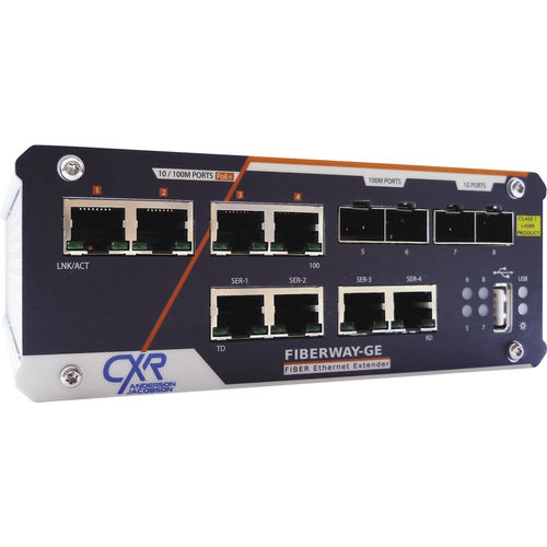 マネージドスイッチ - FiberWAY-GE - CXR Networks - 8 ポート / 10/100BaseT(X) / 光ファイバー4ポート