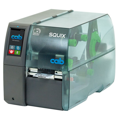 自己接着性ラベル用ラベル印刷貼り付け機 - SQUIX UHF RFID - cab Produkttechnik GmbH & Co KG - RFID 用 / 工業用