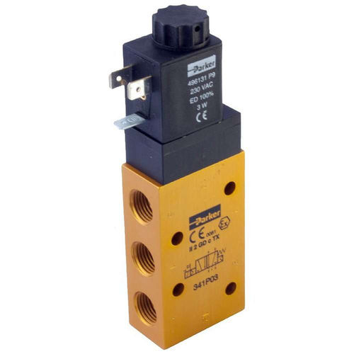 スプリングリターン空気圧方向制御弁 - Parker Fluid Control Division - Europe - スプール / ソレノイド操作 / パイロット式