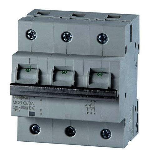 熱磁気式遮断器 - 80 A | MCB C080A 1-pole - Doepke Schaltgeräte GmbH - 高圧電流 / モジュラー / ミニチュア