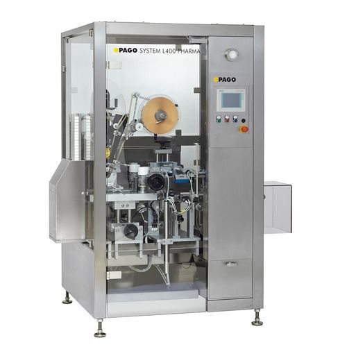 製薬産業用ラベル自動貼付機 - PAGO L400 - Fuji Seal - 自動 / 自己接着性ラベル用 / リニア