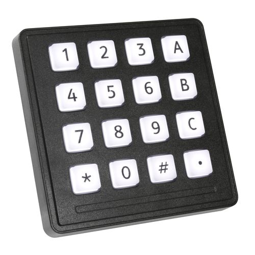 16 キーキーパッド - 7203-16TW20 - Storm Interface - パネル設置用 / ゴールド製 / ポリマー