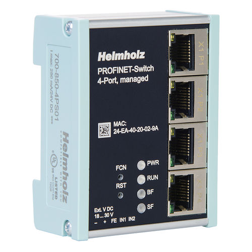 管理型イーサネットスイッチ - FLEXtra FLAT - Helmholz GmbH & Co. KG - 8 ポート / 16 ポート / 4 ポート