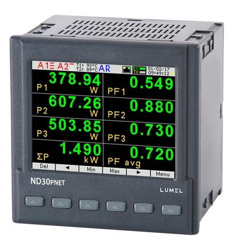 パネル設置用電力計 - ND30PNET - LUMEL - 単相 / 三相