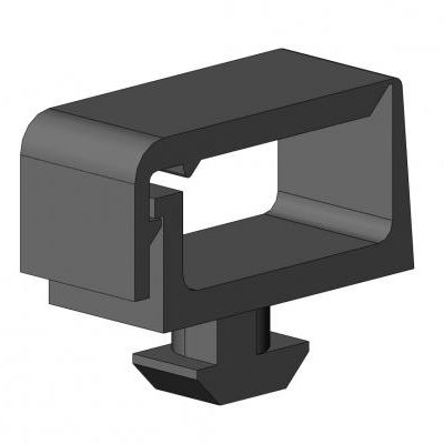 スナップ式クランプ リング用台座 - 6333 K 01 SW 01 series - TecEnMa GmbH - ポリアミド製